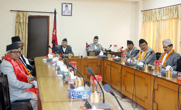 The first meeting of the Cabinet led by new Prime Minister KP Sharma Oli.