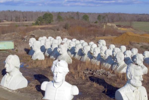 Dozens-of-20-foot-tall-presidential-busts-litter-Virginia-farmers-land