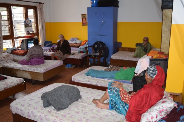 Elderly Mothers at Senior Citizen Home