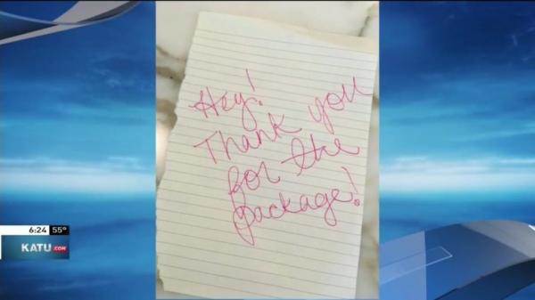 Oregon-package-thief-leaves-behind-thank-you-note