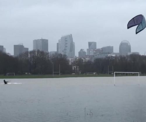 Kite-surfers-take-on-flooded-soccer-field-in-Paris